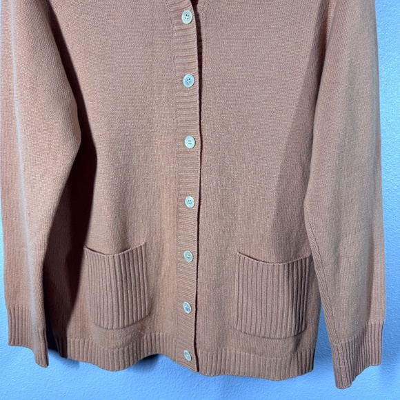 EUC Luxuriously Soft Orvis 100% Cashmere Button-Up Cardigan w/Front Pockets - Picture 3 of 8